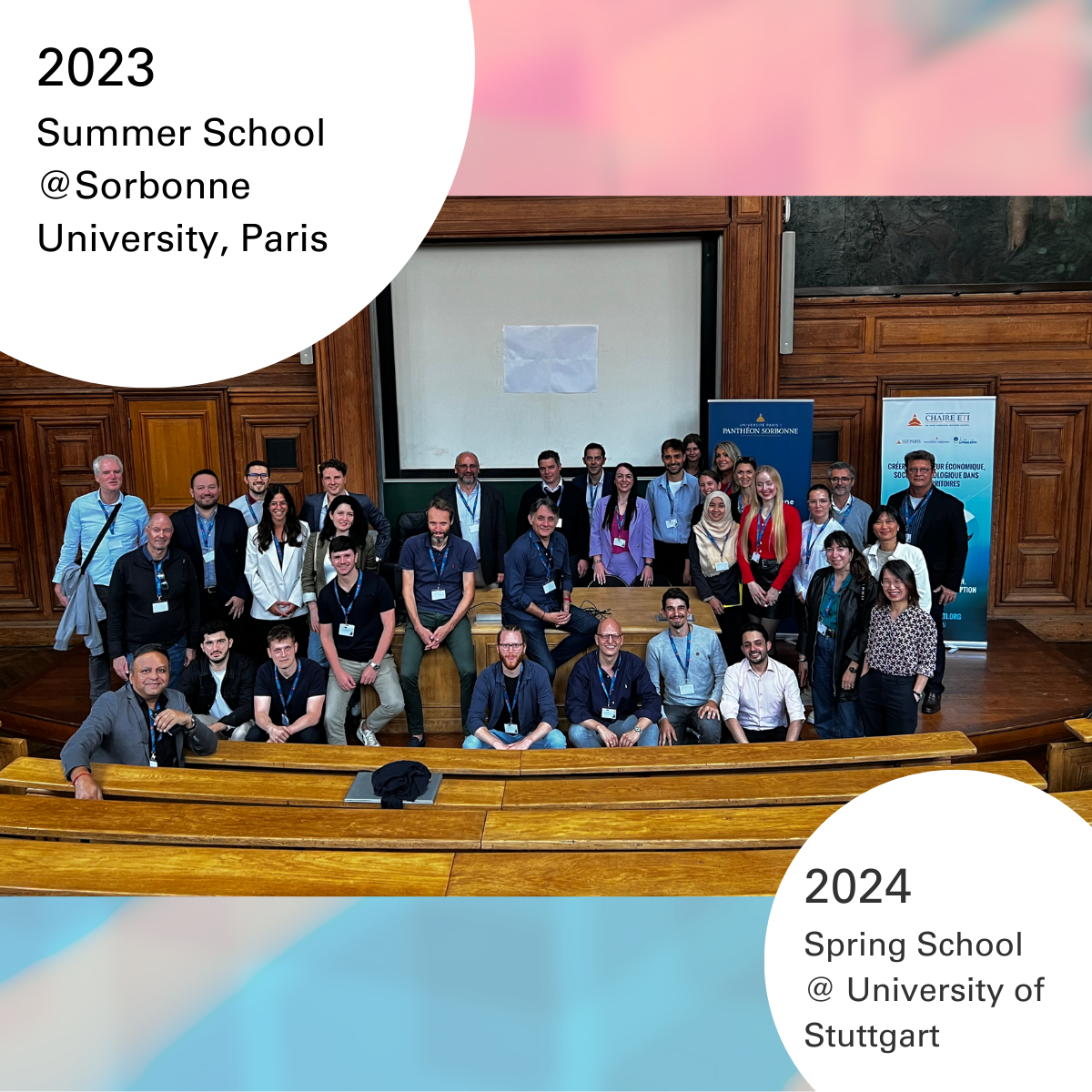 A picture of the participants at the Entrepreneurial Ecosystems Research School Paris-Sorbonne 2023